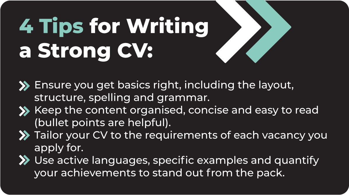 4 Tips for Writing a Strong CV